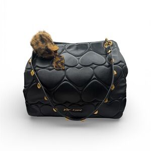 Black Heart-Patterned Women Bag